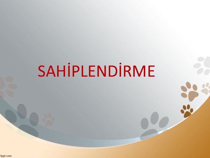 SAHİPLENDİRME 