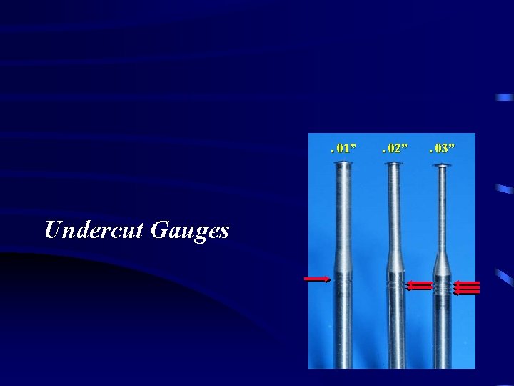 . 01” Undercut Gauges . 02” . 03” 