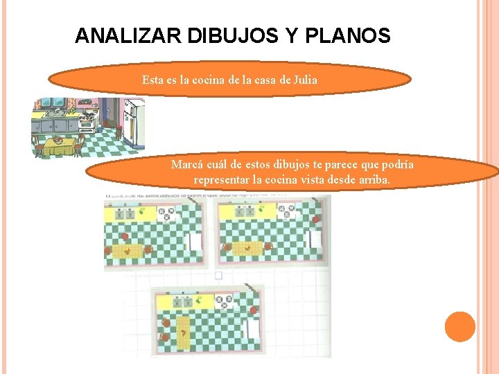 ANALIZAR DIBUJOS Y PLANOS Esta es la cocina de la casa de Julia Marcá