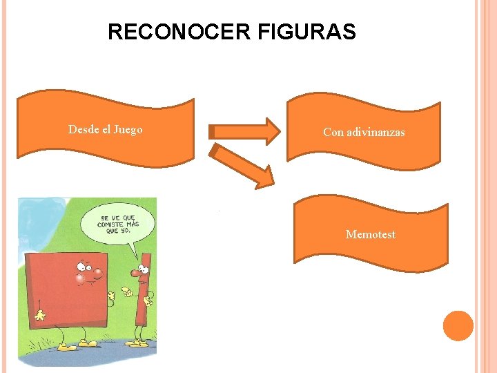 RECONOCER FIGURAS Desde el Juego Con adivinanzas Memotest 