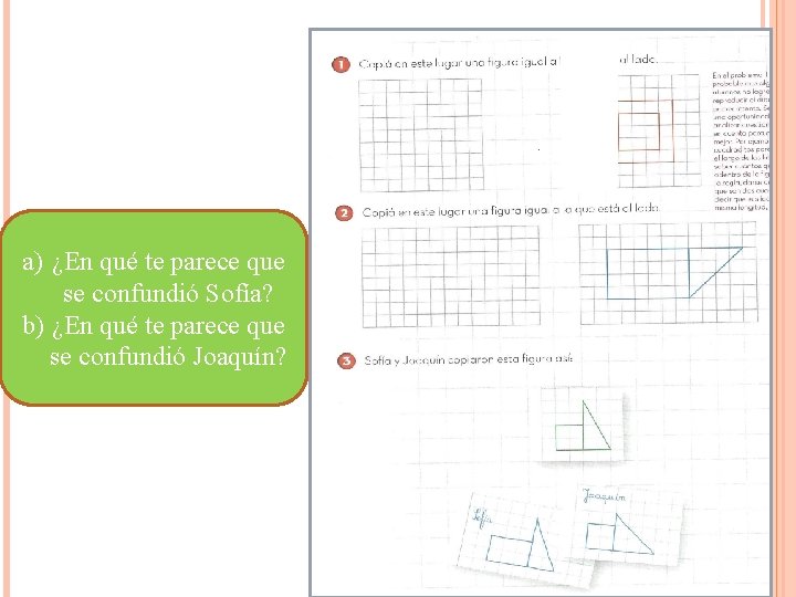 a) ¿En qué te parece que se confundió Sofía? b) ¿En qué te parece