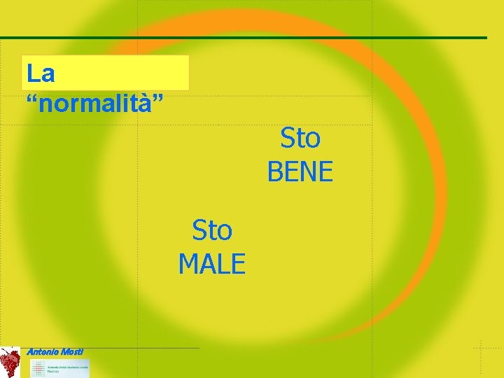 La “normalità” Sto BENE Sto MALE Antonio Mosti 