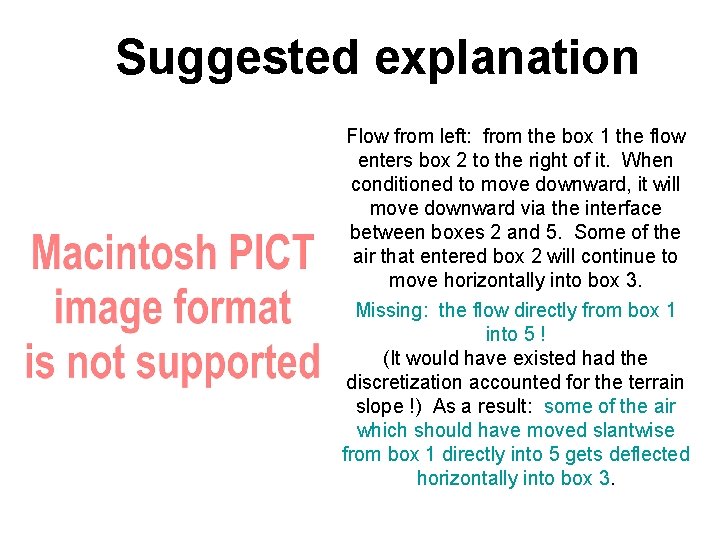 Suggested explanation Flow from left: from the box 1 the flow enters box 2