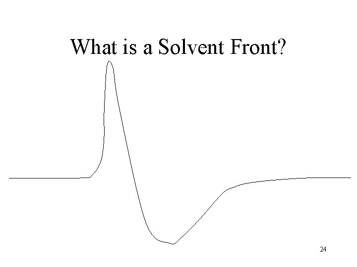 What is a Solvent Front? 24 