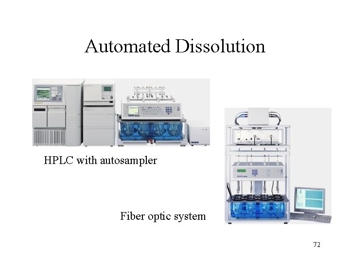 Automated Dissolution HPLC with autosampler Fiber optic system 72 
