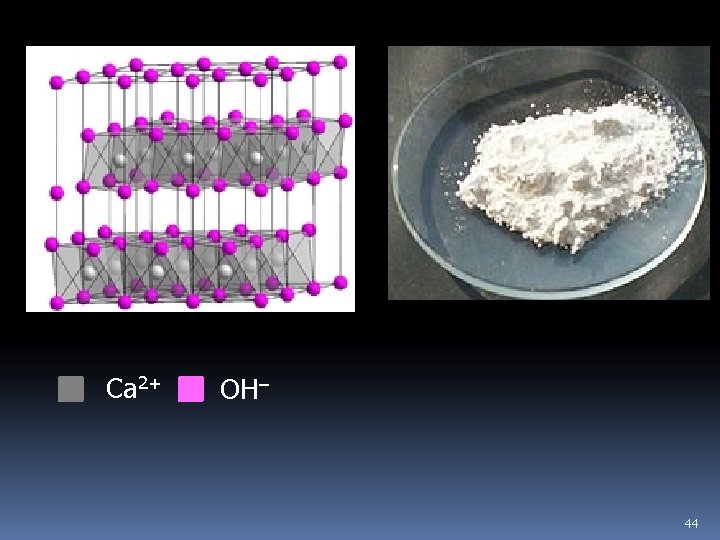 Ca 2+ OH– 44 