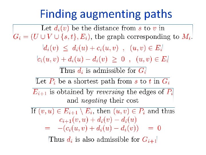  Finding augmenting paths 