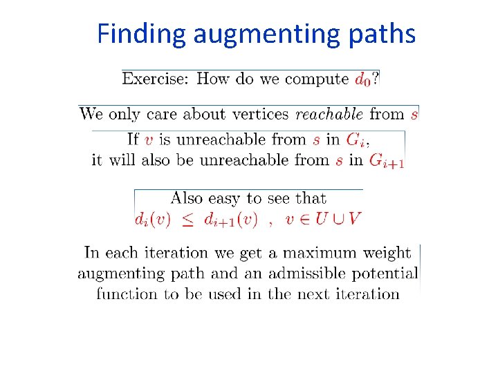  Finding augmenting paths 