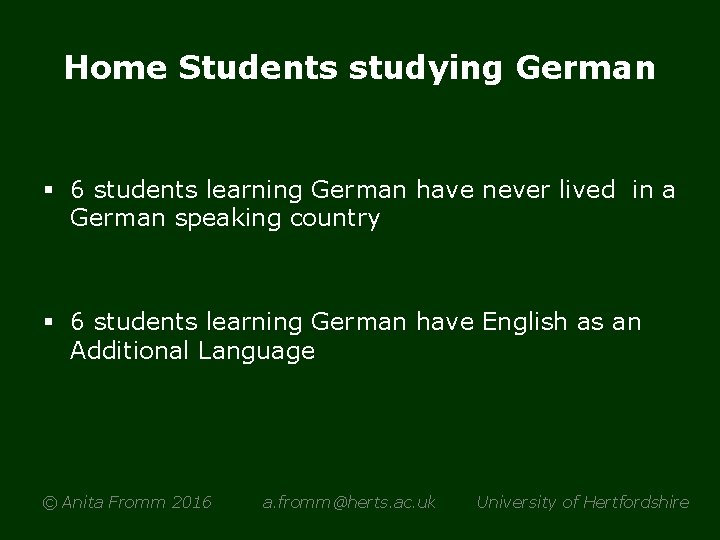 Home Students studying German § 6 students learning German have never lived in a