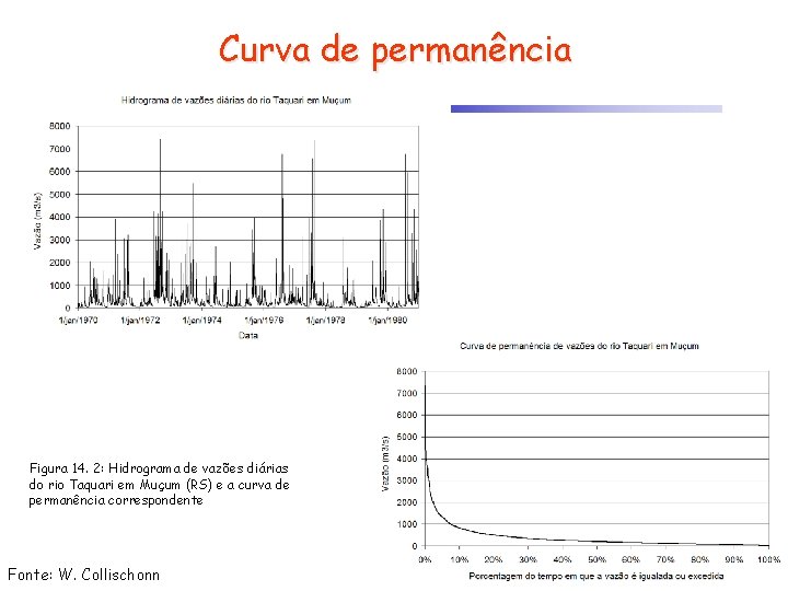 Curva de permanência Figura 14. 2: Hidrograma de vazões diárias do rio Taquari em