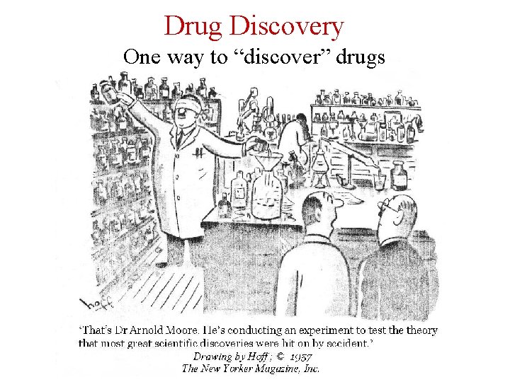 Drug Discovery One way to “discover” drugs 