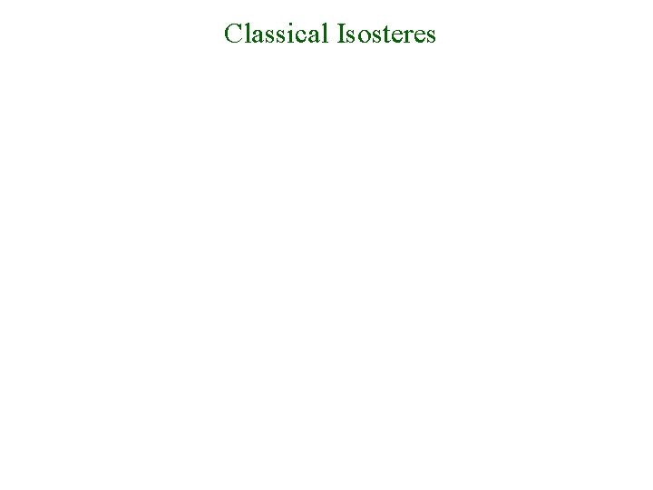 Classical Isosteres 
