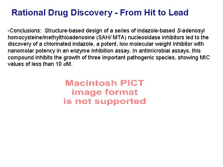Rational Drug Discovery - From Hit to Lead -Conclusions: Structure-based design of a series