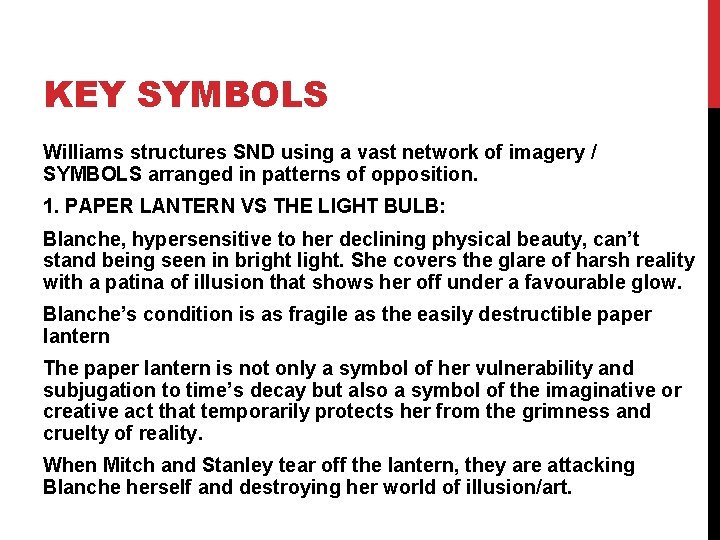 KEY SYMBOLS Williams structures SND using a vast network of imagery / SYMBOLS arranged KEY SYMBOLS Williams structures SND using a vast network of imagery / SYMBOLS arranged