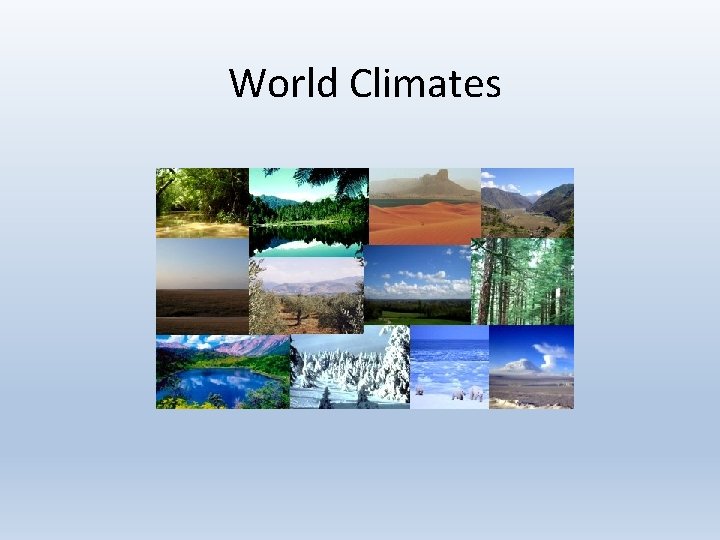 World Climates 