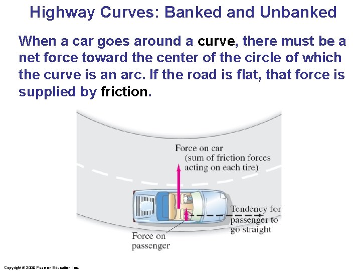 Highway Curves: Banked and Unbanked When a car goes around a curve, there must Highway Curves: Banked and Unbanked When a car goes around a curve, there must