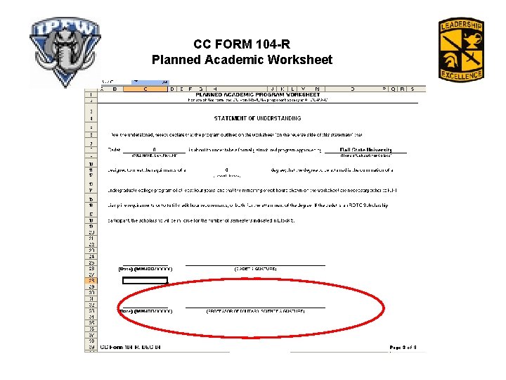 CC FORM 104 -R Planned Academic Worksheet 