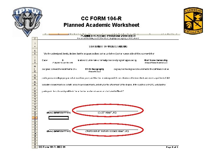 CC FORM 104 -R Planned Academic Worksheet 