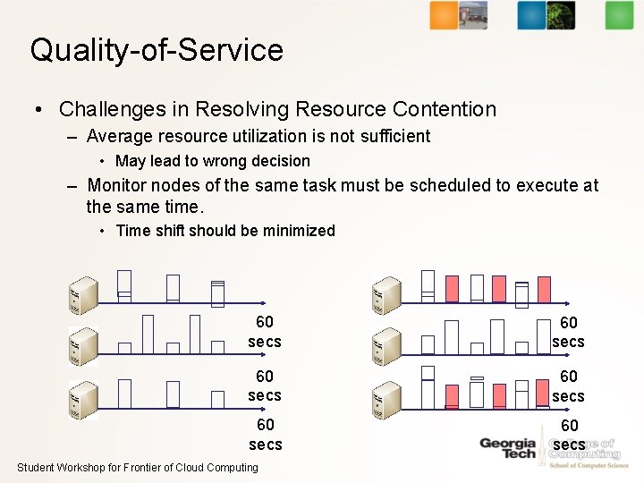 Quality-of-Service • Challenges in Resolving Resource Contention – Average resource utilization is not sufficient