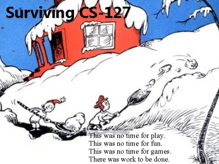 Surviving CS-127 This was no time for play. This was no time for fun.