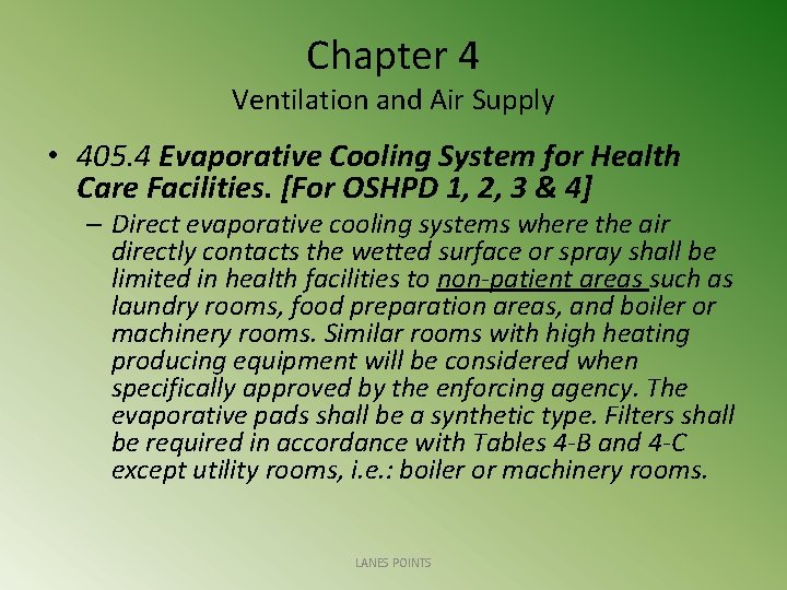 Chapter 4 Ventilation and Air Supply • 405. 4 Evaporative Cooling System for Health