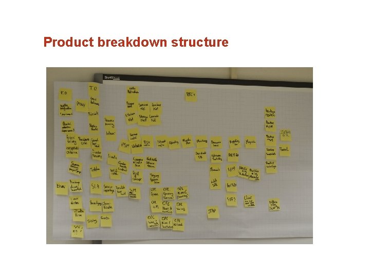 Product breakdown structure 