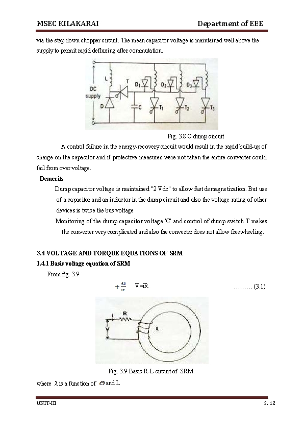 MSEC KILAKARAI Department of EEE via the step down chopper circuit. The mean capacitor