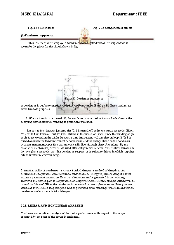 MSEC KILAKARAI Department of EEE Fig. 2. 35 Zener diode Fig. 2. 36 Comparison