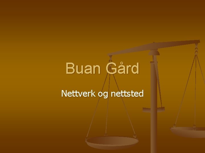 Buan Gård Nettverk og nettsted 