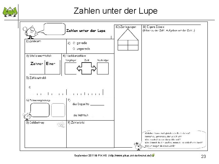 Zahlen unter der Lupe September 2011 © PIK AS (http: //www. pikas. uni-dortmund. de/)