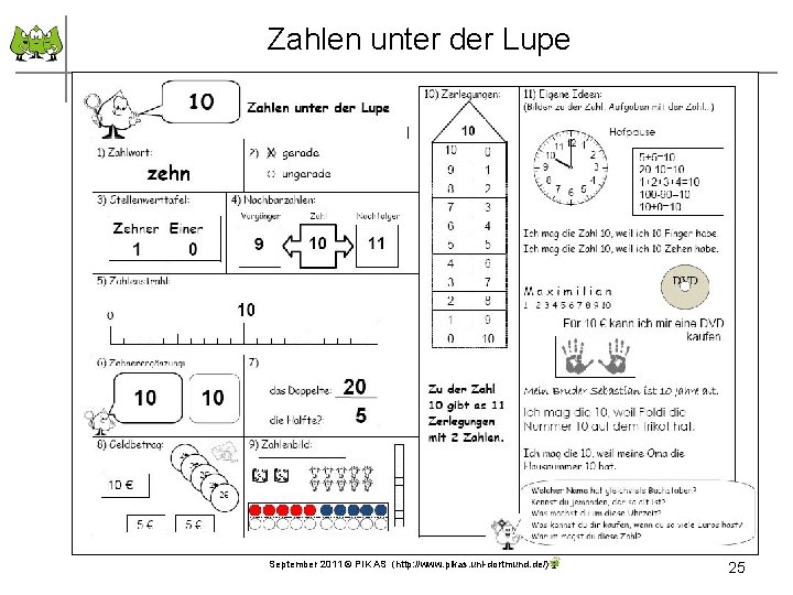 Zahlen unter der Lupe September 2011 © PIK AS (http: //www. pikas. uni-dortmund. de/)