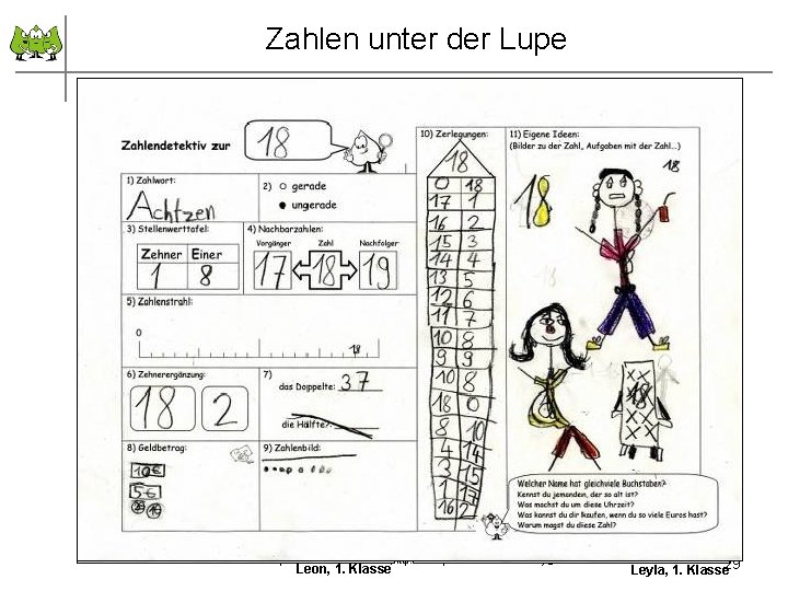 Zahlen unter der Lupe Tanisha, 1. Klasse September 2011 © PIK AS (http: //www.
