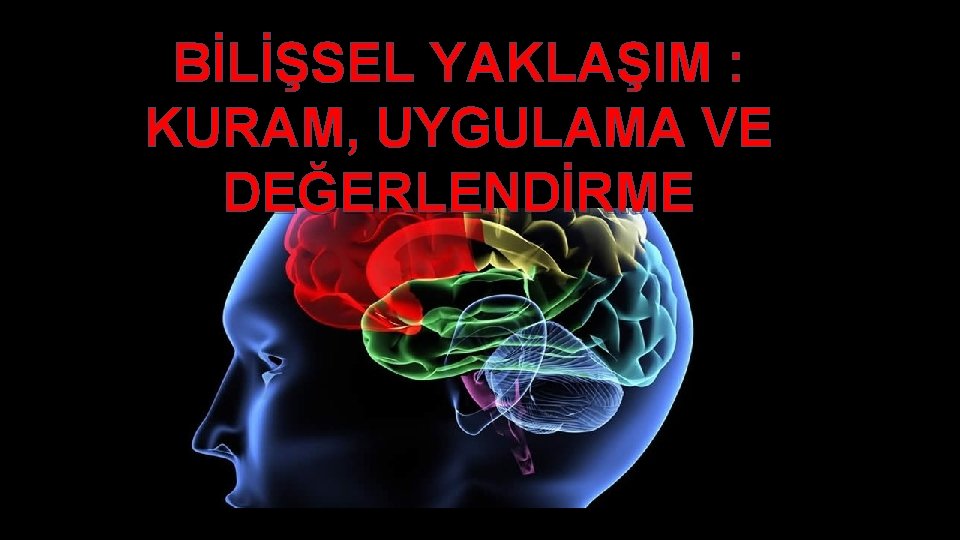 BİLİŞSEL YAKLAŞIM : KURAM, UYGULAMA VE DEĞERLENDİRME 