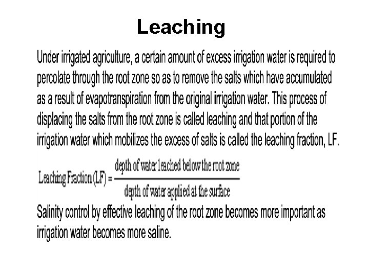 Leaching 