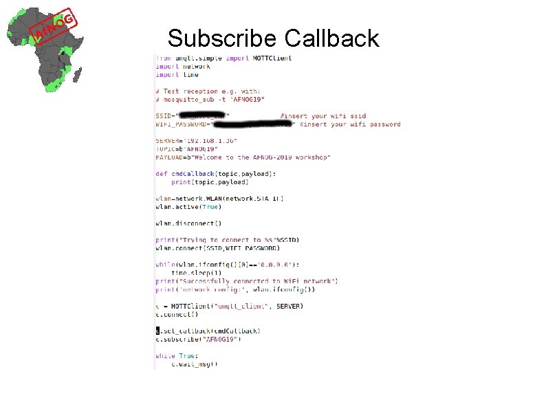 Subscribe Callback 
