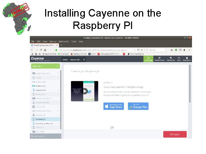 Installing Cayenne on the Raspberry PI 