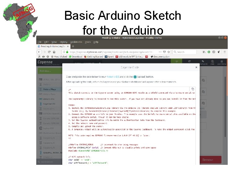 Basic Arduino Sketch for the Arduino 