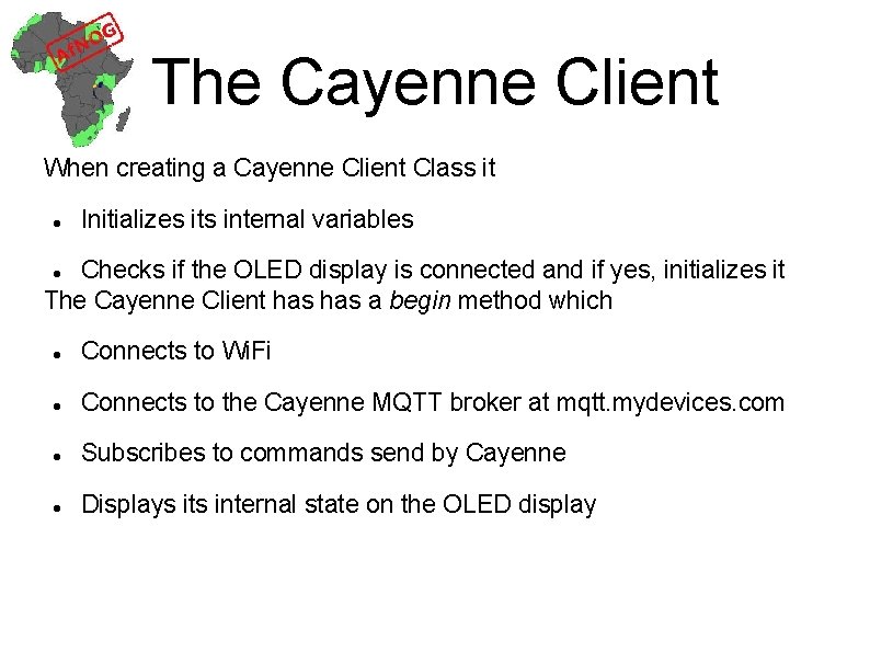 The Cayenne Client When creating a Cayenne Client Class it Initializes its internal variables