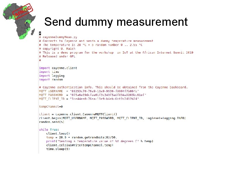 Send dummy measurement 