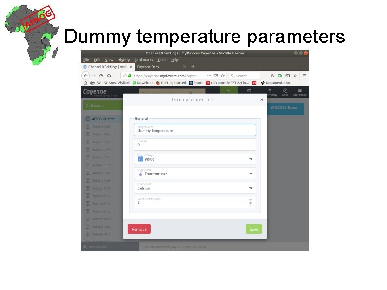 Dummy temperature parameters 