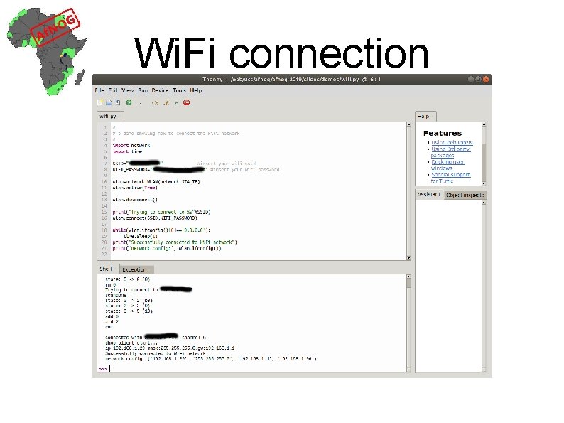 Wi. Fi connection 