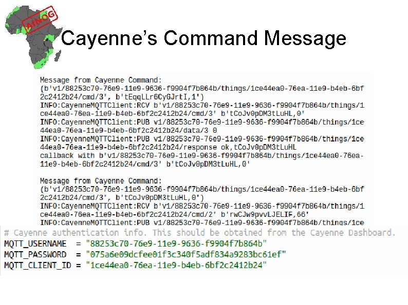 Cayenne’s Command Message 