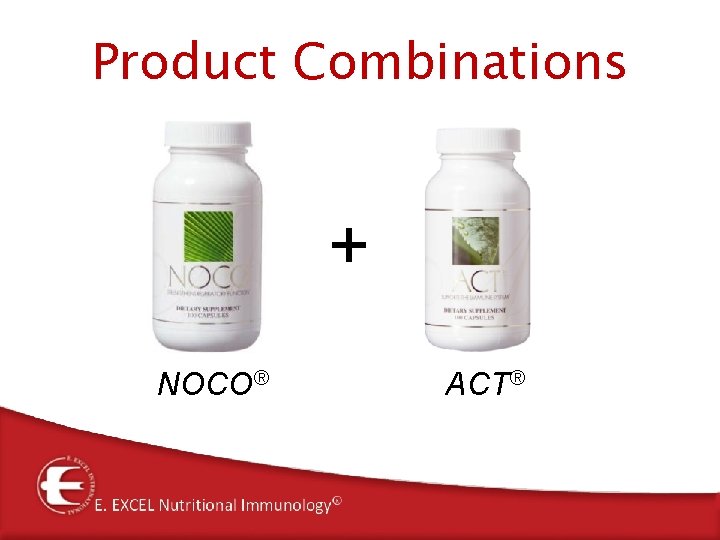 Product Combinations + NOCO® ACT® Product Combinations + NOCO® ACT®