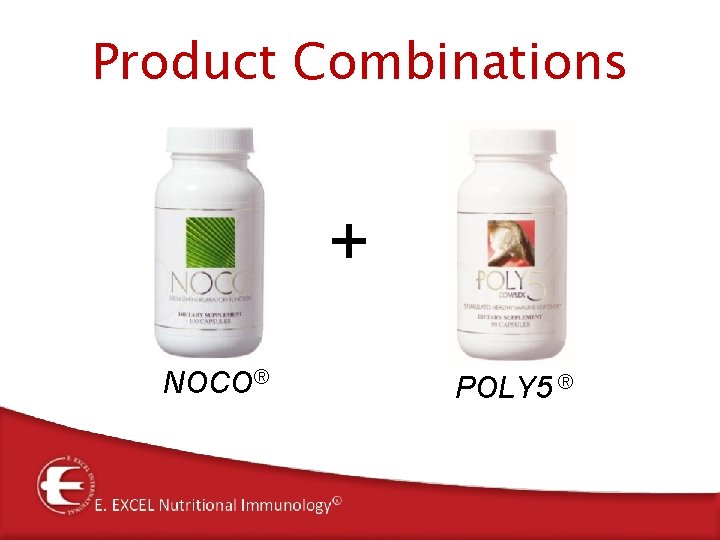 Product Combinations + NOCO® POLY 5 ® Product Combinations + NOCO® POLY 5 ®