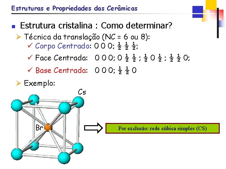 Estruturas e Propriedades das Cerâmicas n Estrutura cristalina : Como determinar? Ø Técnica da