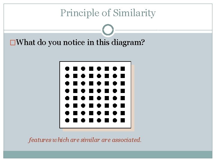 Principle of Similarity �What do you notice in this diagram? features which are similar