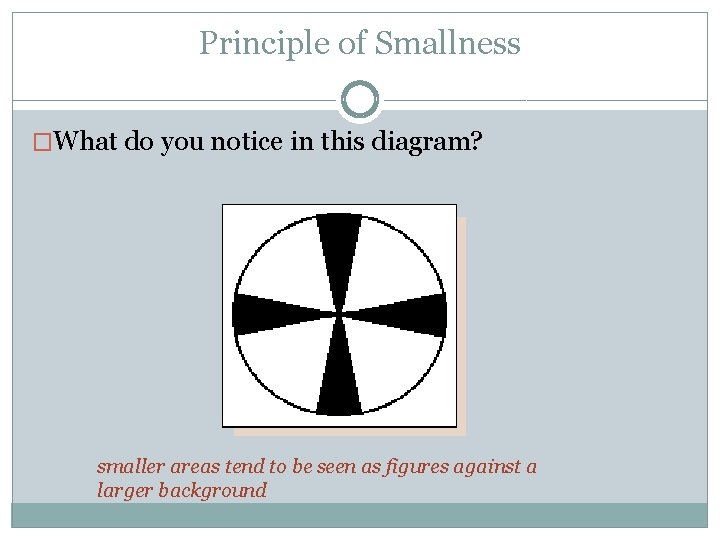 Principle of Smallness �What do you notice in this diagram? smaller areas tend to