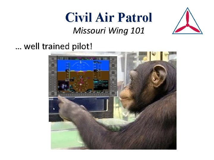 Civil Air Patrol Missouri Wing 101 … well trained pilot! 