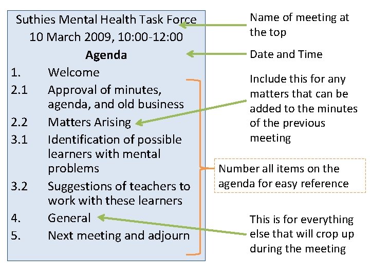 Suthies Mental Health Task Force 10 March 2009, 10: 00 -12: 00 Agenda 1.