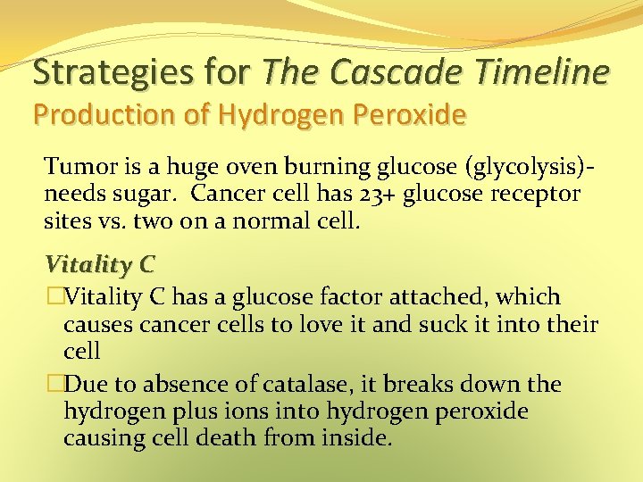 Strategies for The Cascade Timeline Production of Hydrogen Peroxide Tumor is a huge oven Strategies for The Cascade Timeline Production of Hydrogen Peroxide Tumor is a huge oven
